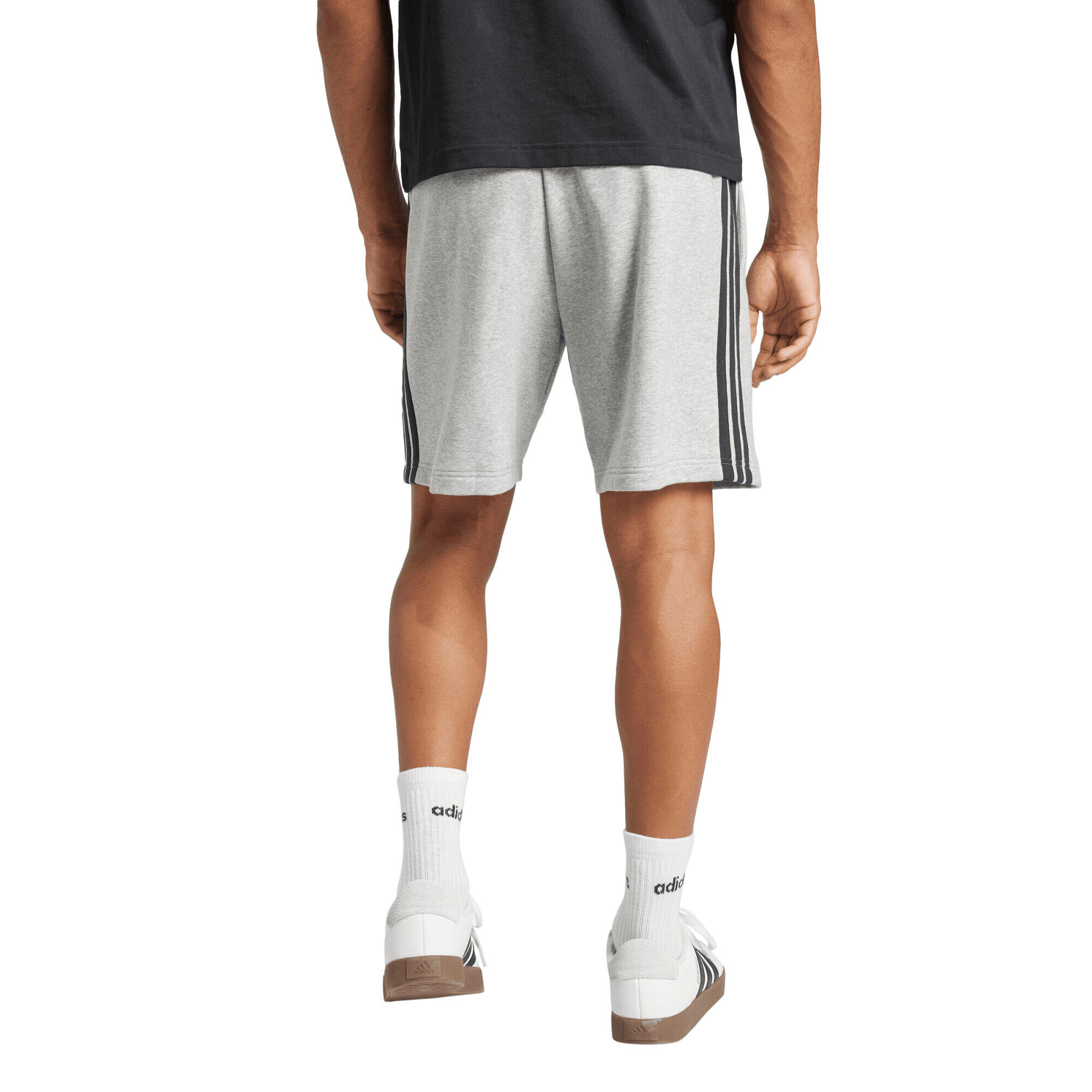 Short adidas Essential 3 Stripes gris 3/5