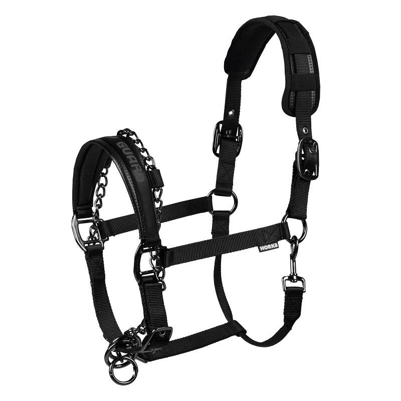 Horka Halster Safety Guard - Met  Ketting - Zwart (Full)