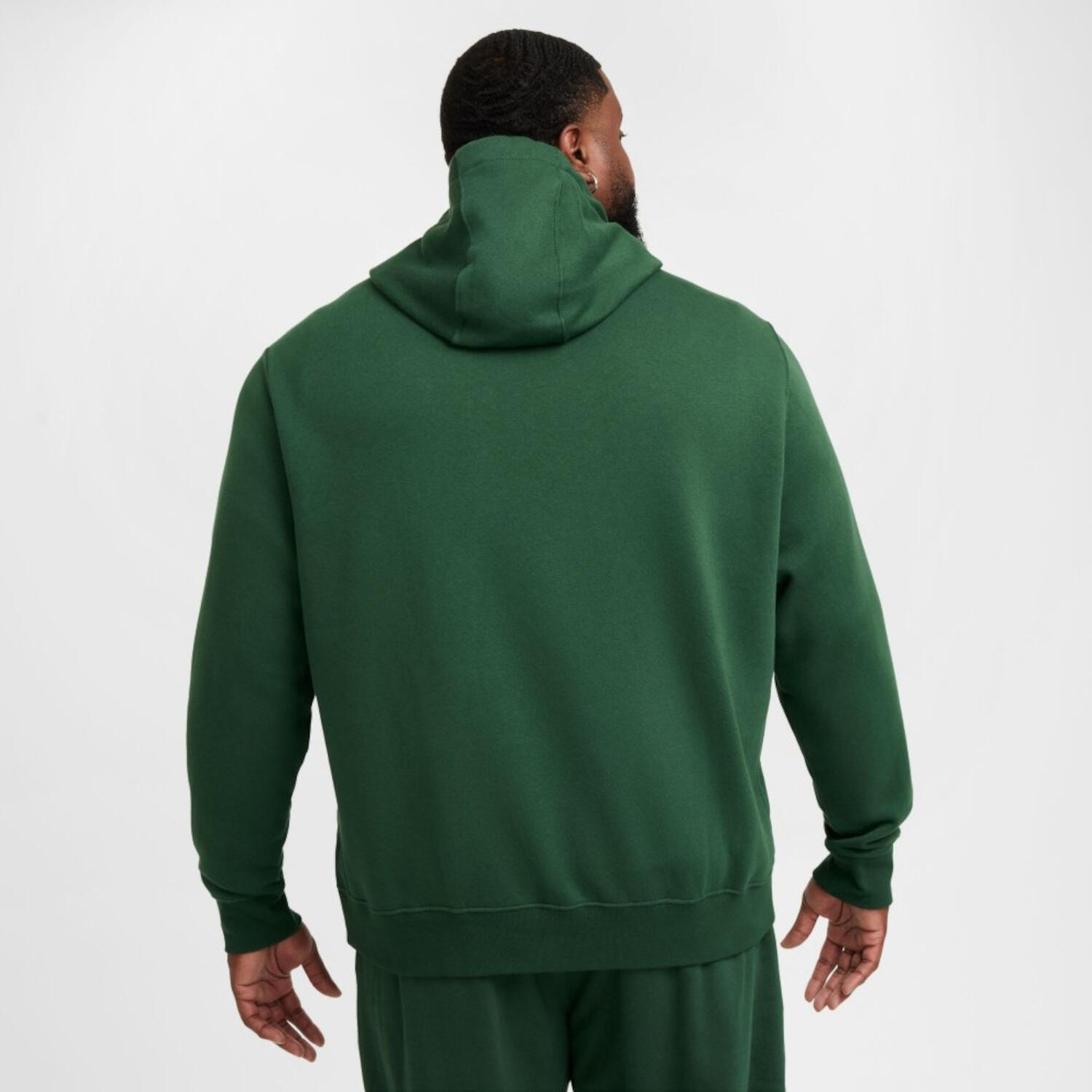 Felpa con cappuccio full zip uomo ( fleece) nike verde 2/4