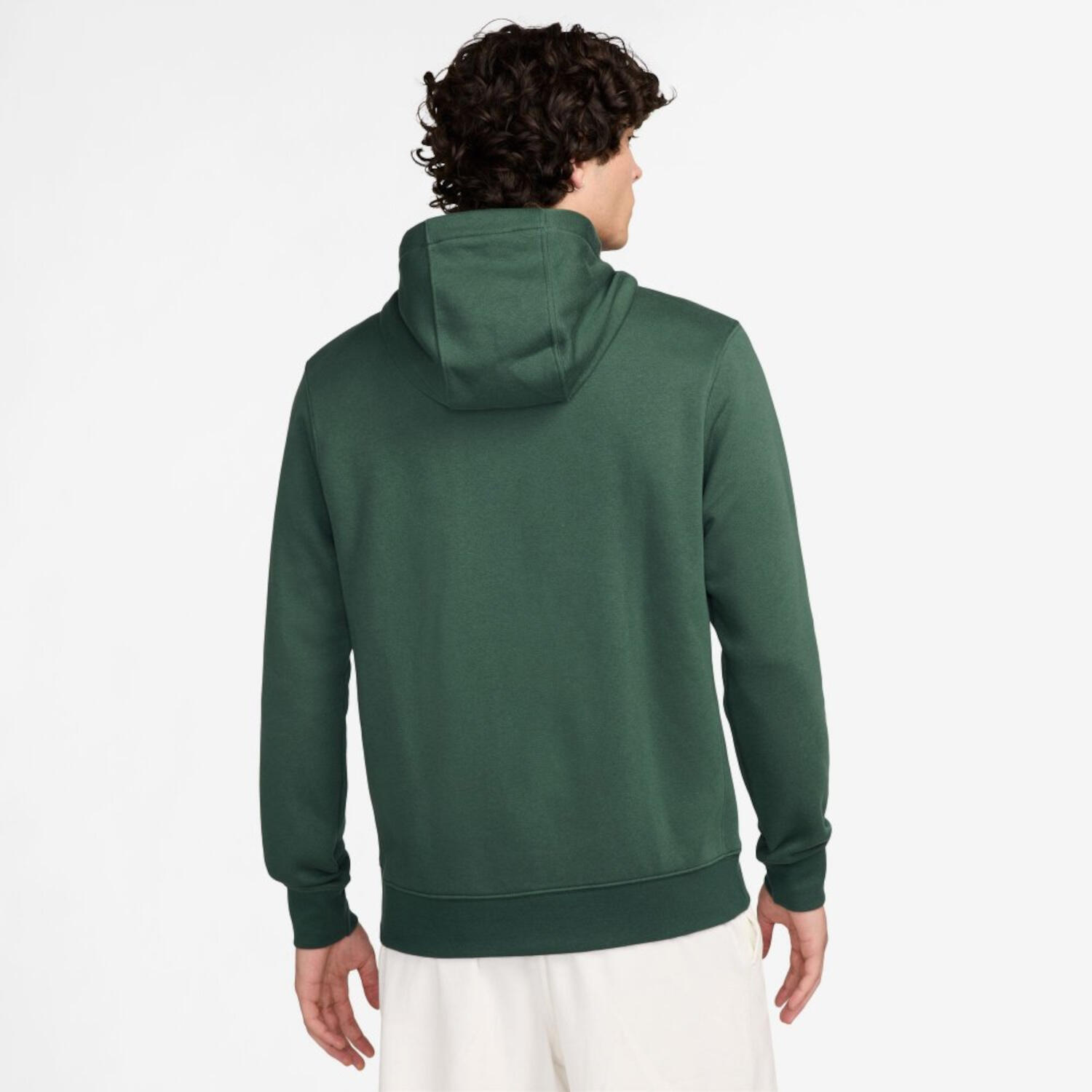 Felpa con cappuccio full zip uomo ( fleece) nike verde 4/4