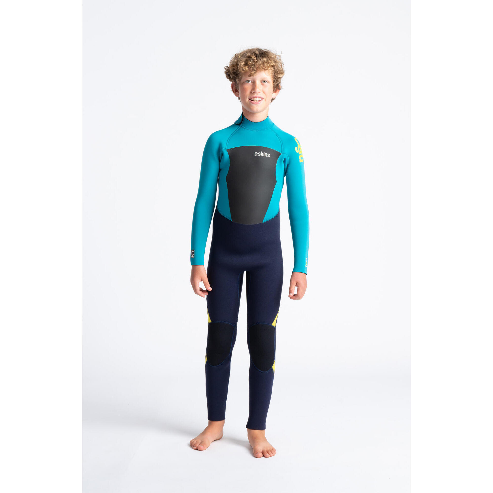 Cskins - Combinaison Integrale C-skins Legend 5/4/3 Junior Back Zip Slate - Combinaison De Surf - Bleu|noir -  4 À 6 Ans - Decathlon