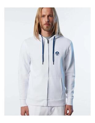 Felpa con cappuccio e zip intera NORTH SAILS con logo - Felpa