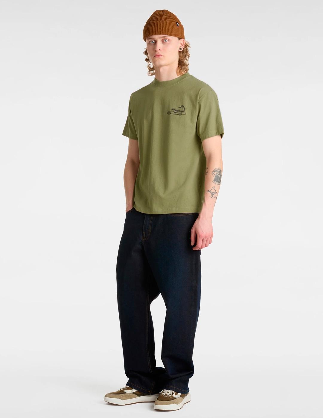T-shirt pour homme Vans verte. 2/4
