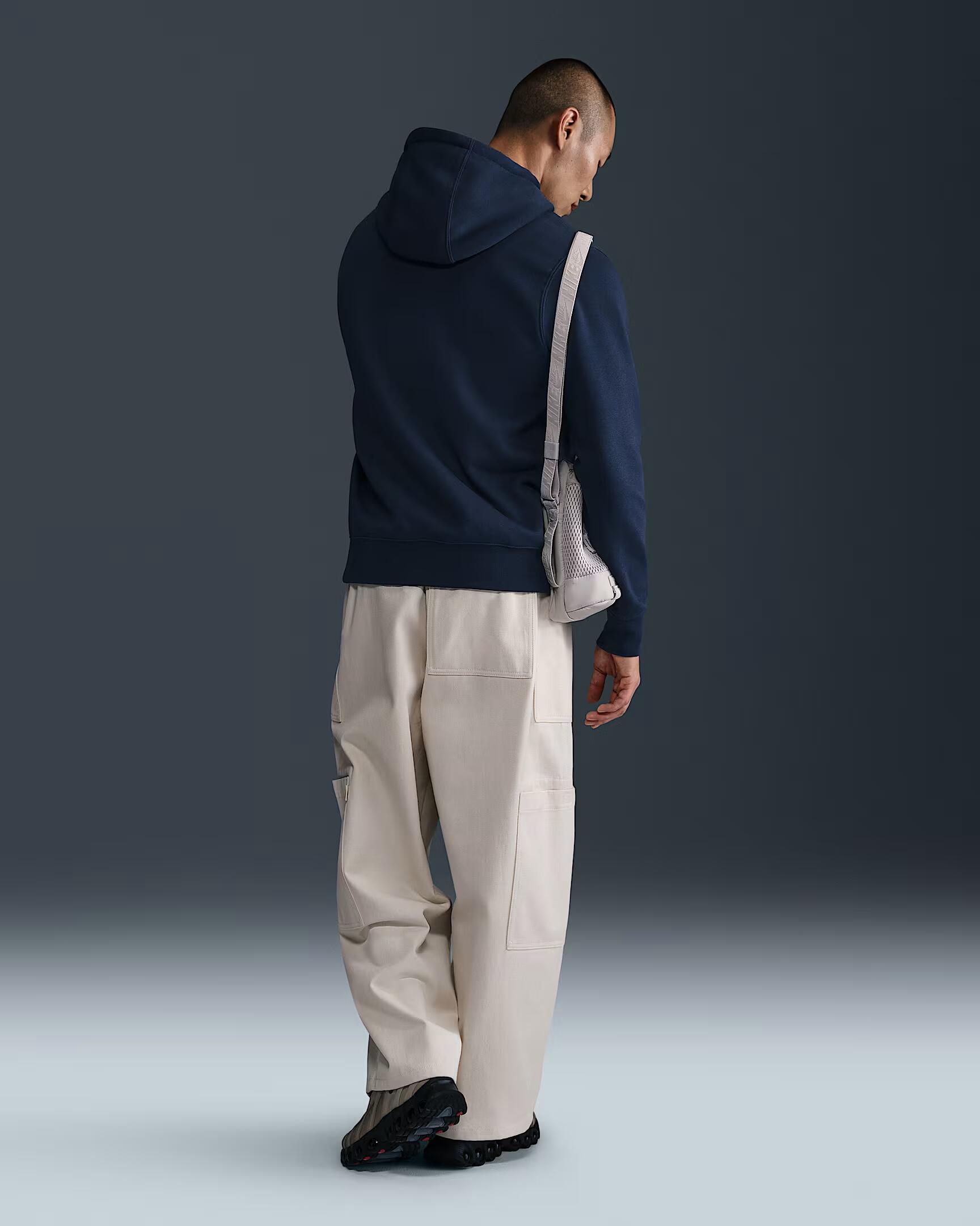 Felpa con cappuccio uomo ( fleece) nike blu 4/6