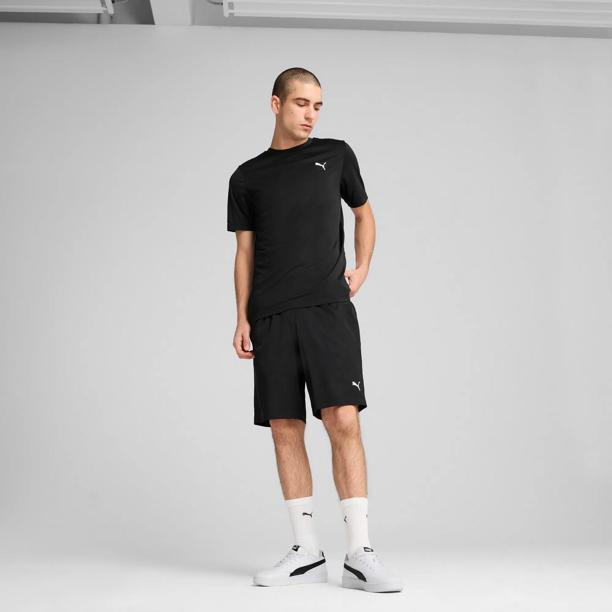 Camiseta Puma Ess Small Logo Poly para hombre Negro 5/7