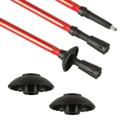 Unisex - nordic walking - faltbare stöcke - 65-135 cm - rot 4/5