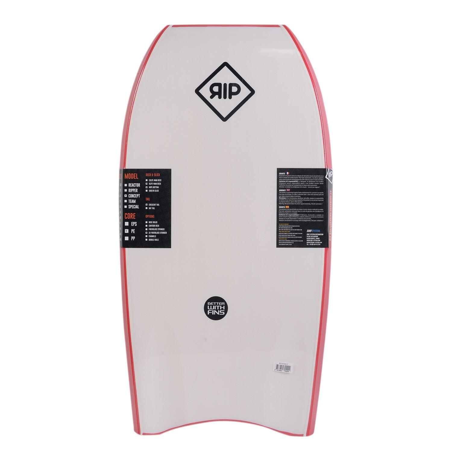 RIP Bodyboard - Concept (PE) Stringer - Vermelho / Branco 2/2
