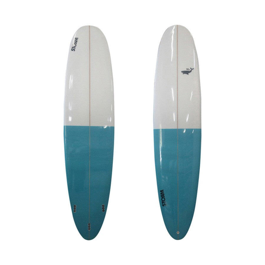 Storm - Storm Surfboard - Longboard - 7'0 - Blue Whale - Round Tail - Planche De Surf - Blanc|bleu - 7' - Decathlon