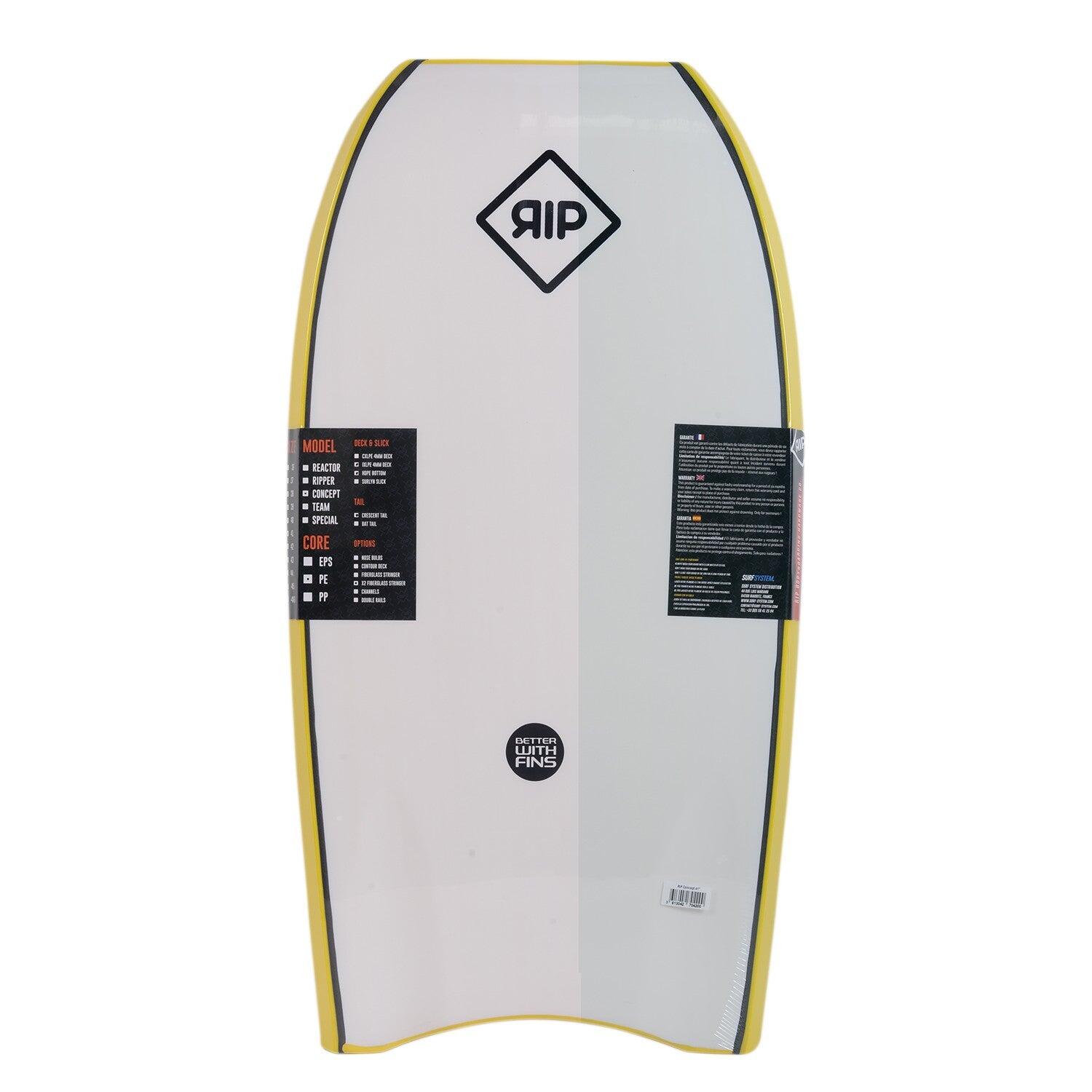 RIP Bodyboard - Concept (PE) Stringer - Yellow / White 2/2