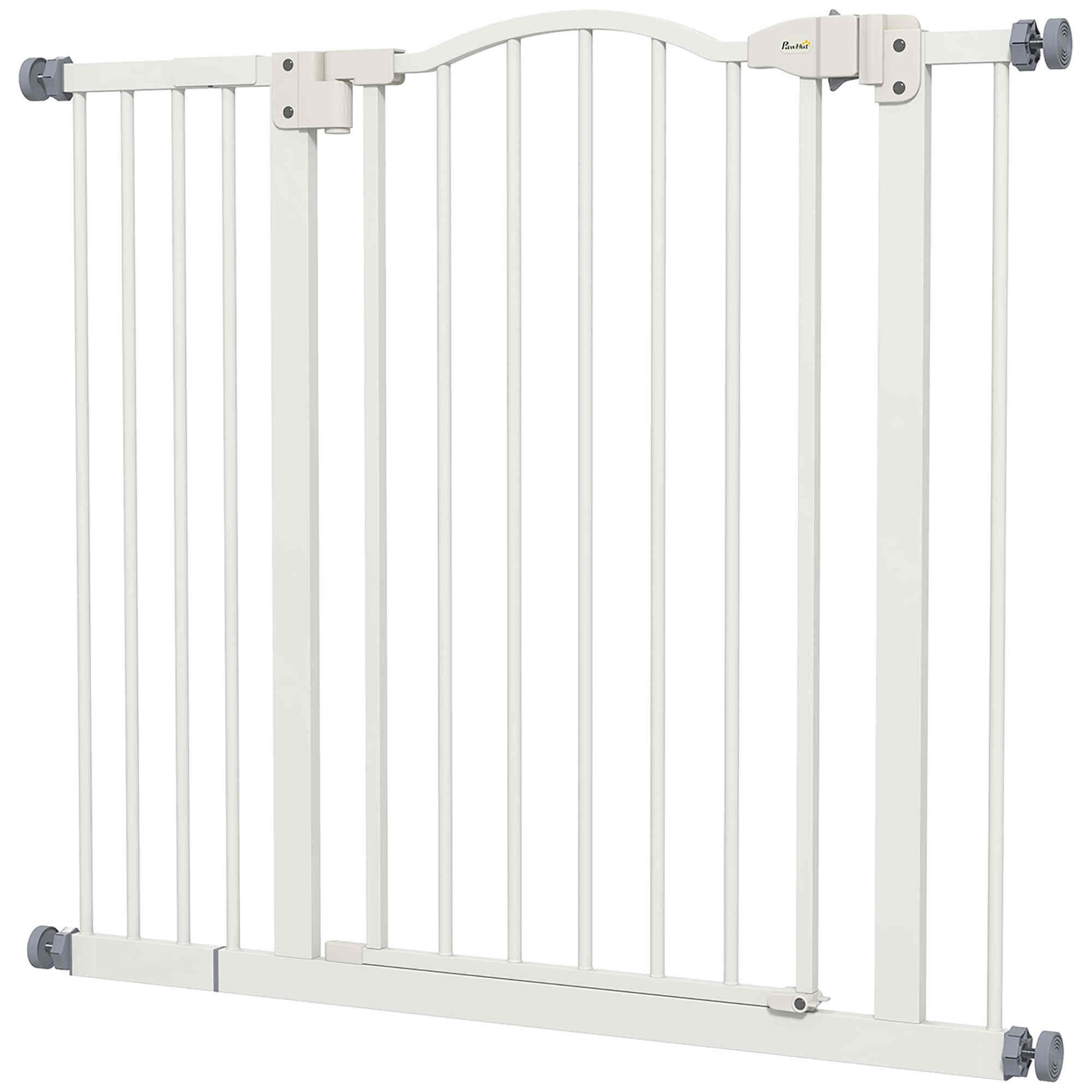 PAWHUT Barreira de segurança cães 74-80x78 cm branco PawHut