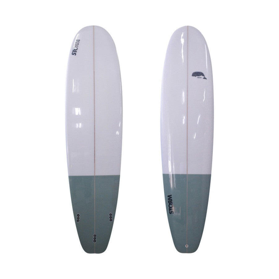 STORM STORM - Prancha de Surf - Mini Malibu - 7'4 - Beluga - Azul / Branco