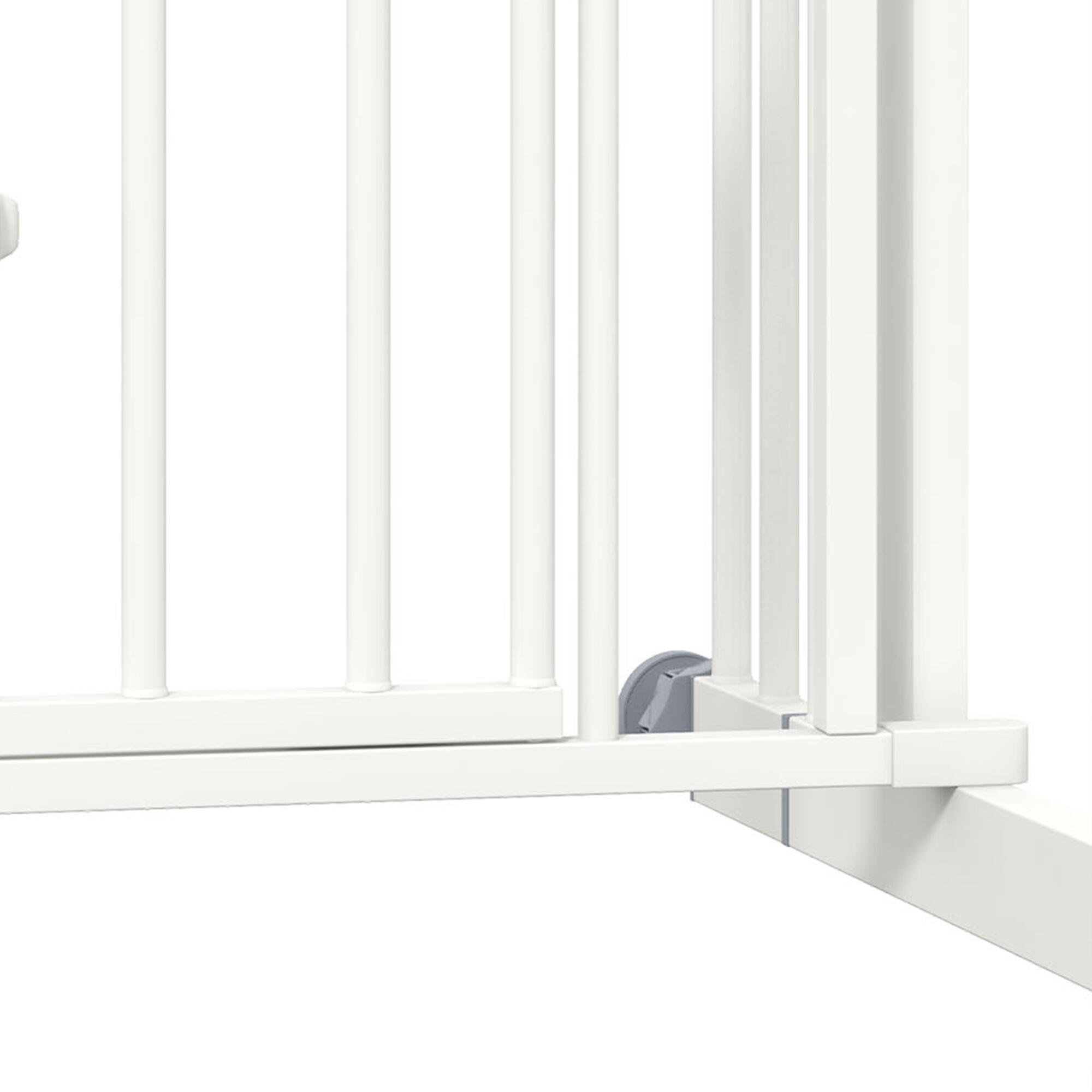 Barrera de Seguridad PawHut 100x4x76 cm Blanco 4/5