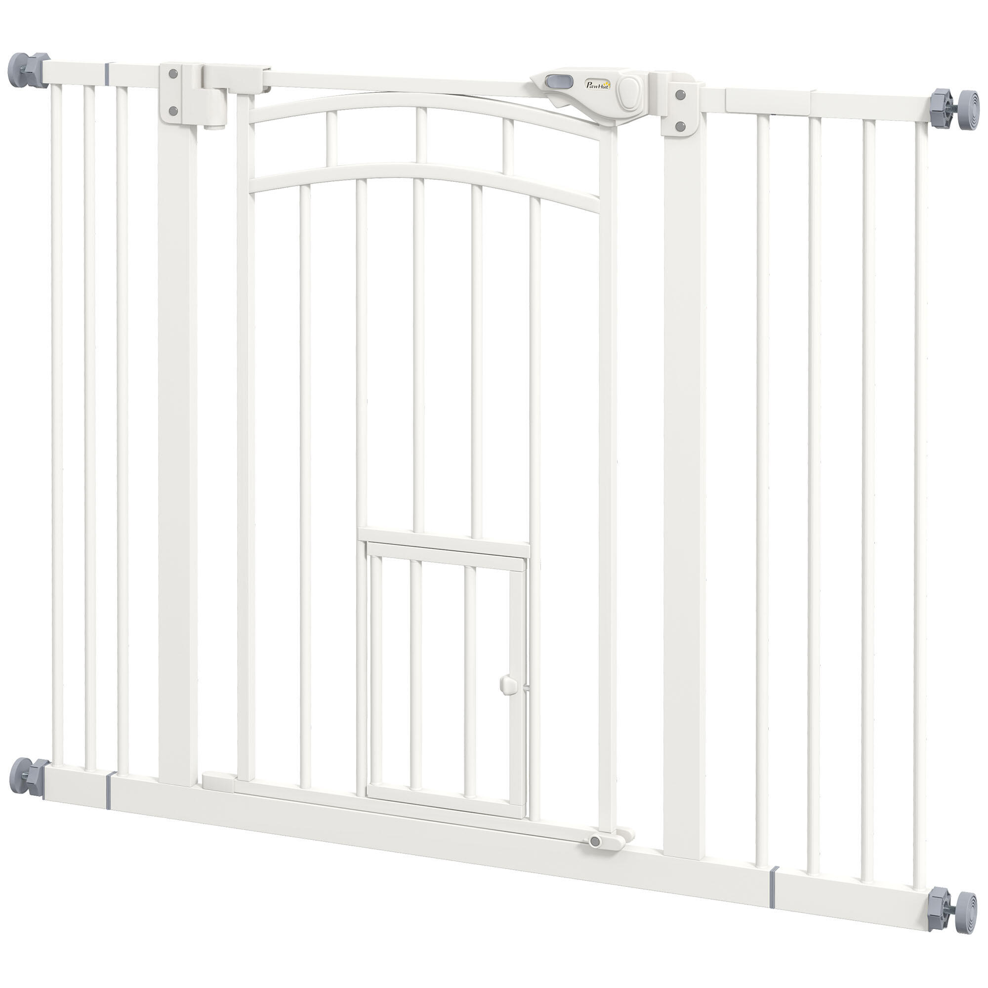 PAWHUT Barreira de segurança 100x4x76 cm branco PawHut