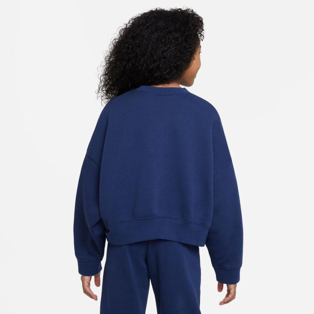 Sweatshirt NIKE Fille en Fleece Bleu Nuit 2/4
