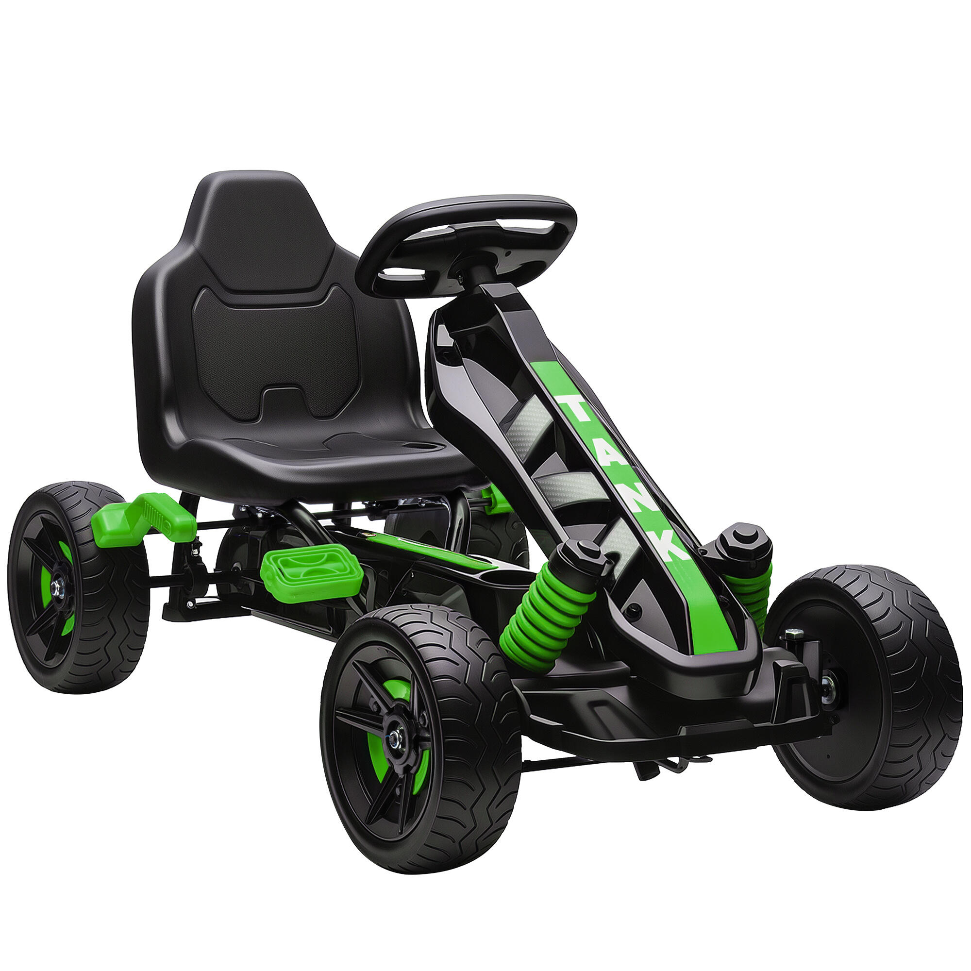 AIYAPLAY Kart a pedais para crianças 100x59x60,5 cm verde AIYAPLAY