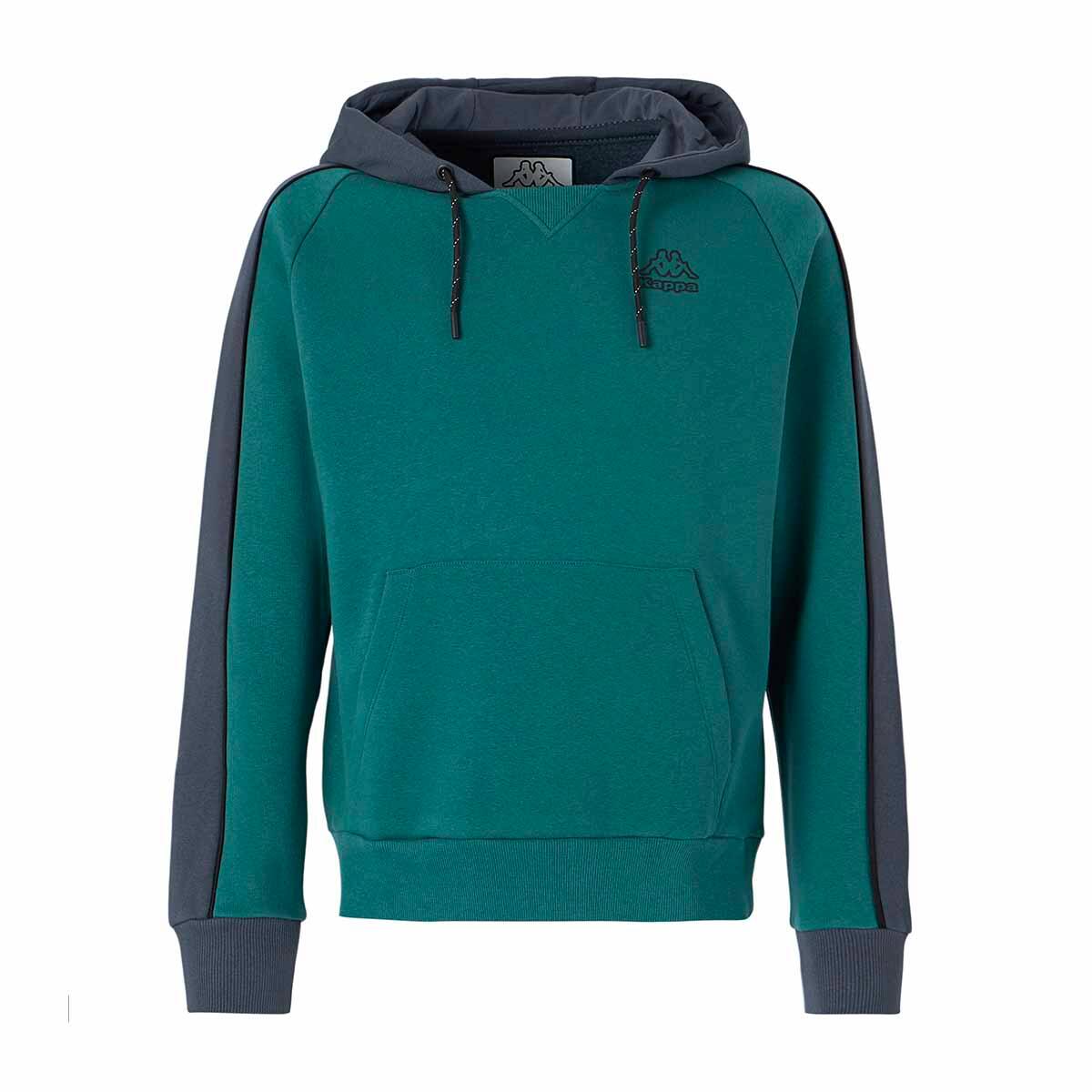 Hoodie manches longues homme Gippi vert, gris 1/5