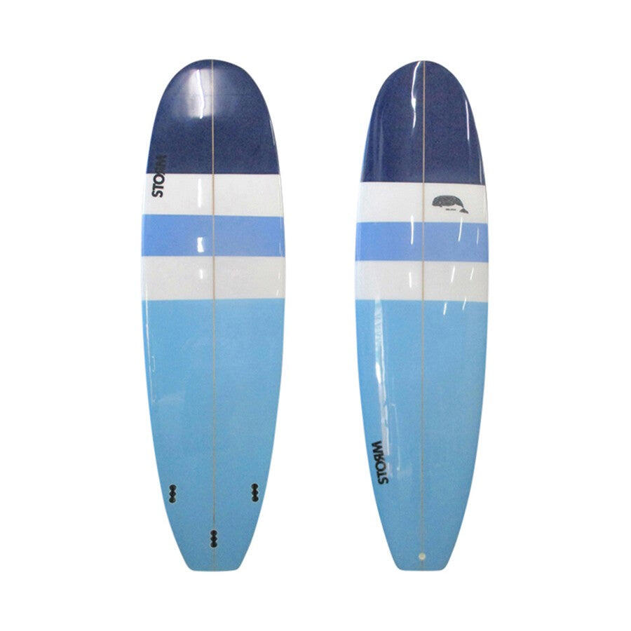 STORM STORM - Prancha de Surf - Mini Malibu - 7'4 - Beluga - Azul / Marinho