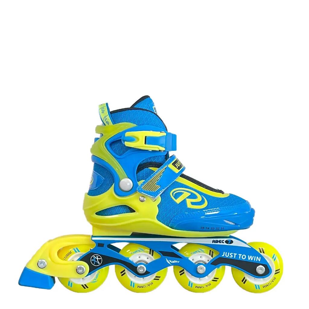Extendable blue Rally inline skates for children