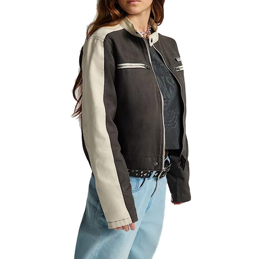 Veste Vans Modèle Ryden Biker Jacket Fad Couleur Marron