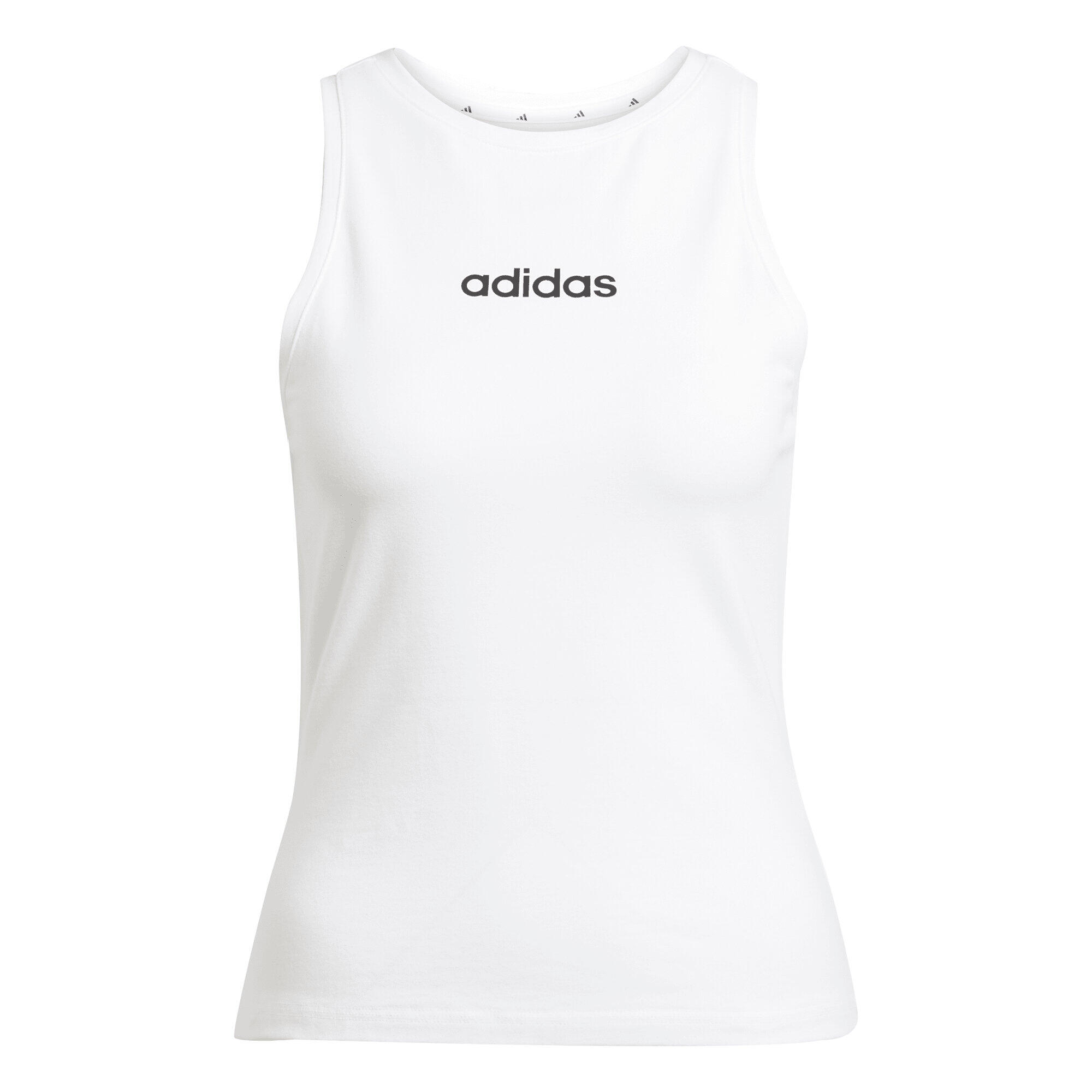 Adidas - Débardeur Adidas Sport W Lin Sj Tk Femme - Maillot Manches Courtes - Blanc - Decathlon