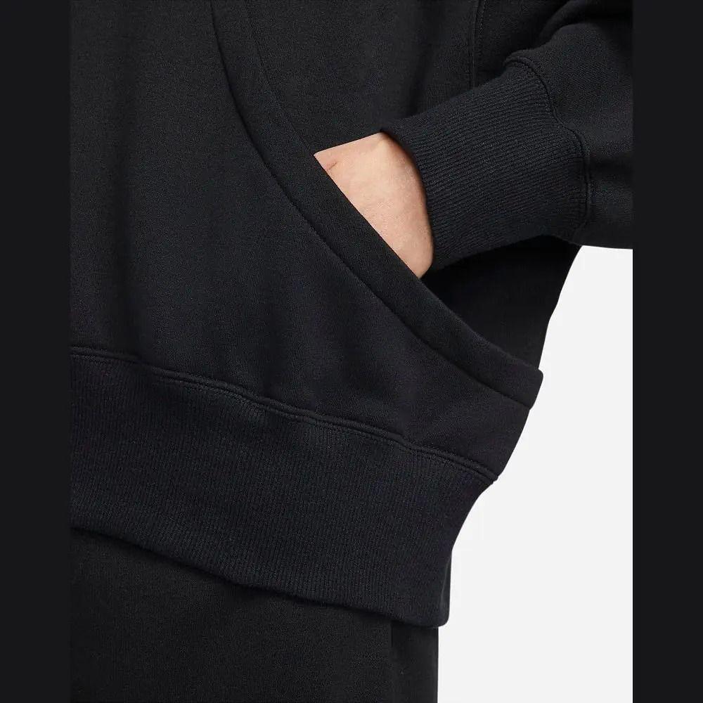 Felpa con cappuccio donna ( fleece) nike nero 4/4
