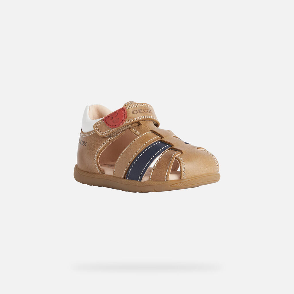 Sandały GEOX B SANDAL MACCHIA BOY Brązowy 3/7
