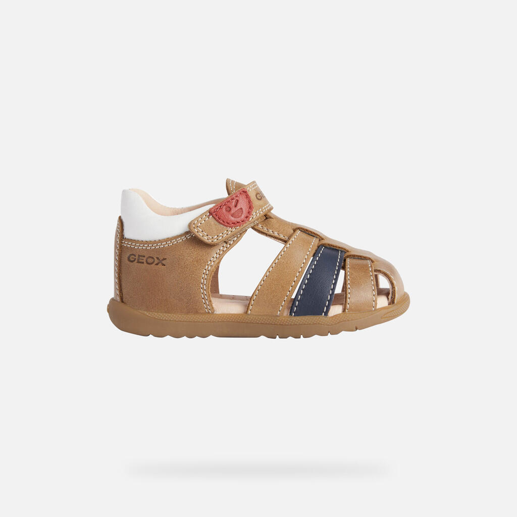 Sandały GEOX B SANDAL MACCHIA BOY Brązowy 2/7