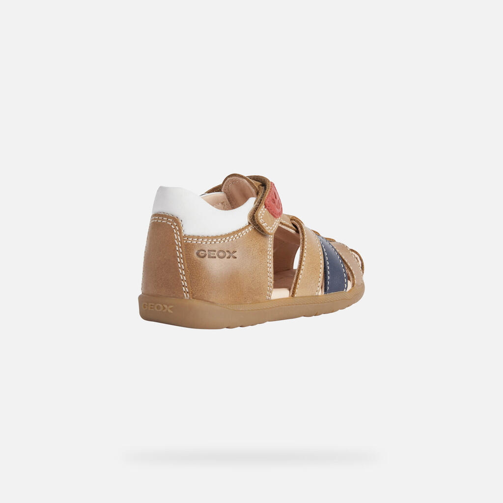 Sandały GEOX B SANDAL MACCHIA BOY Brązowy 5/7