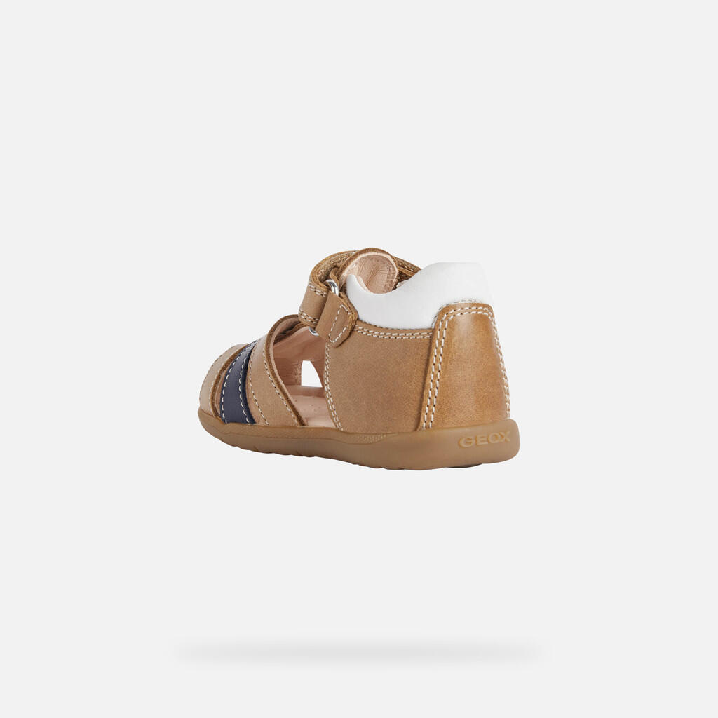 Sandały GEOX B SANDAL MACCHIA BOY Brązowy 4/7
