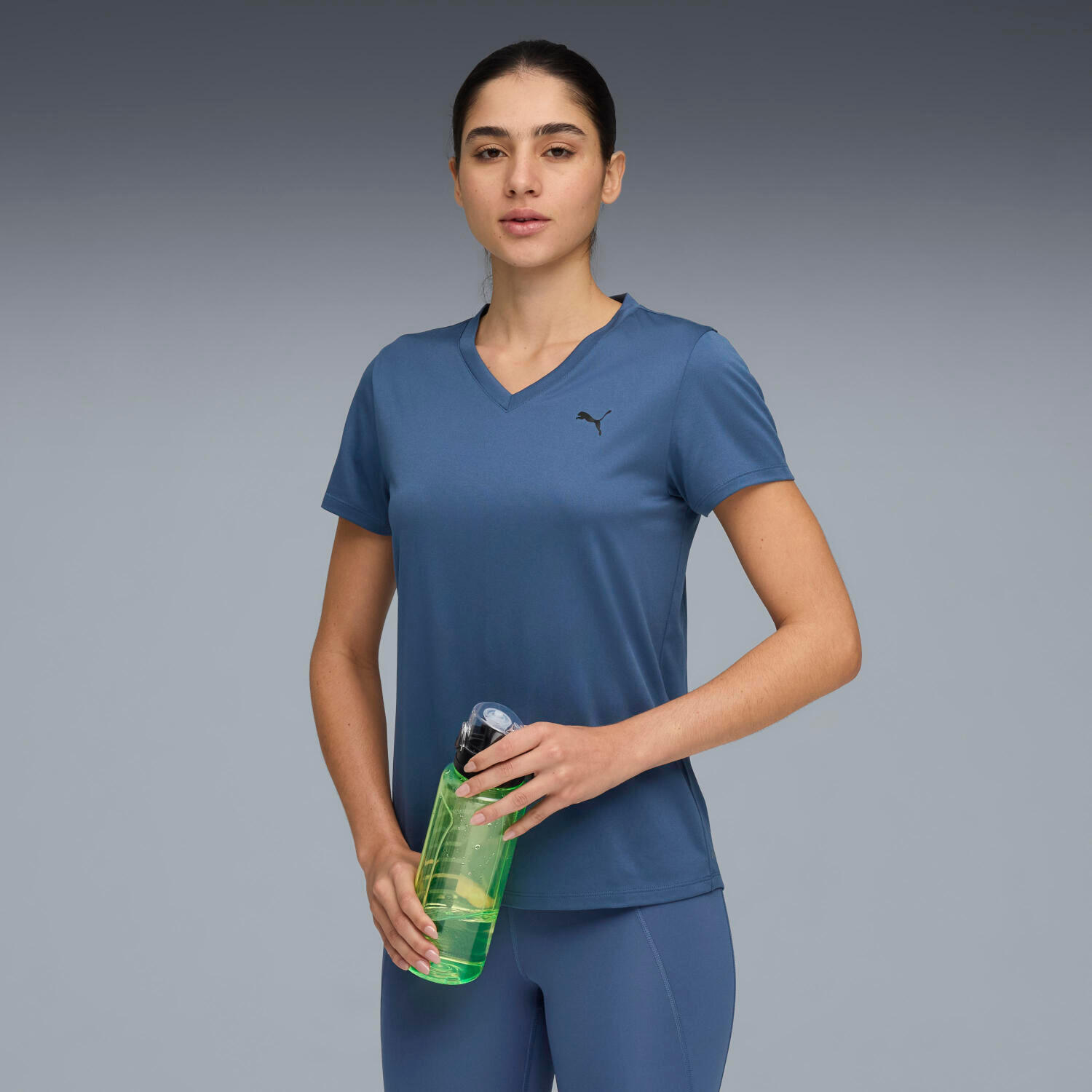 Puma Damen T-Shirt TAD ESSENTIAL VNECK Tee 525890 2/9