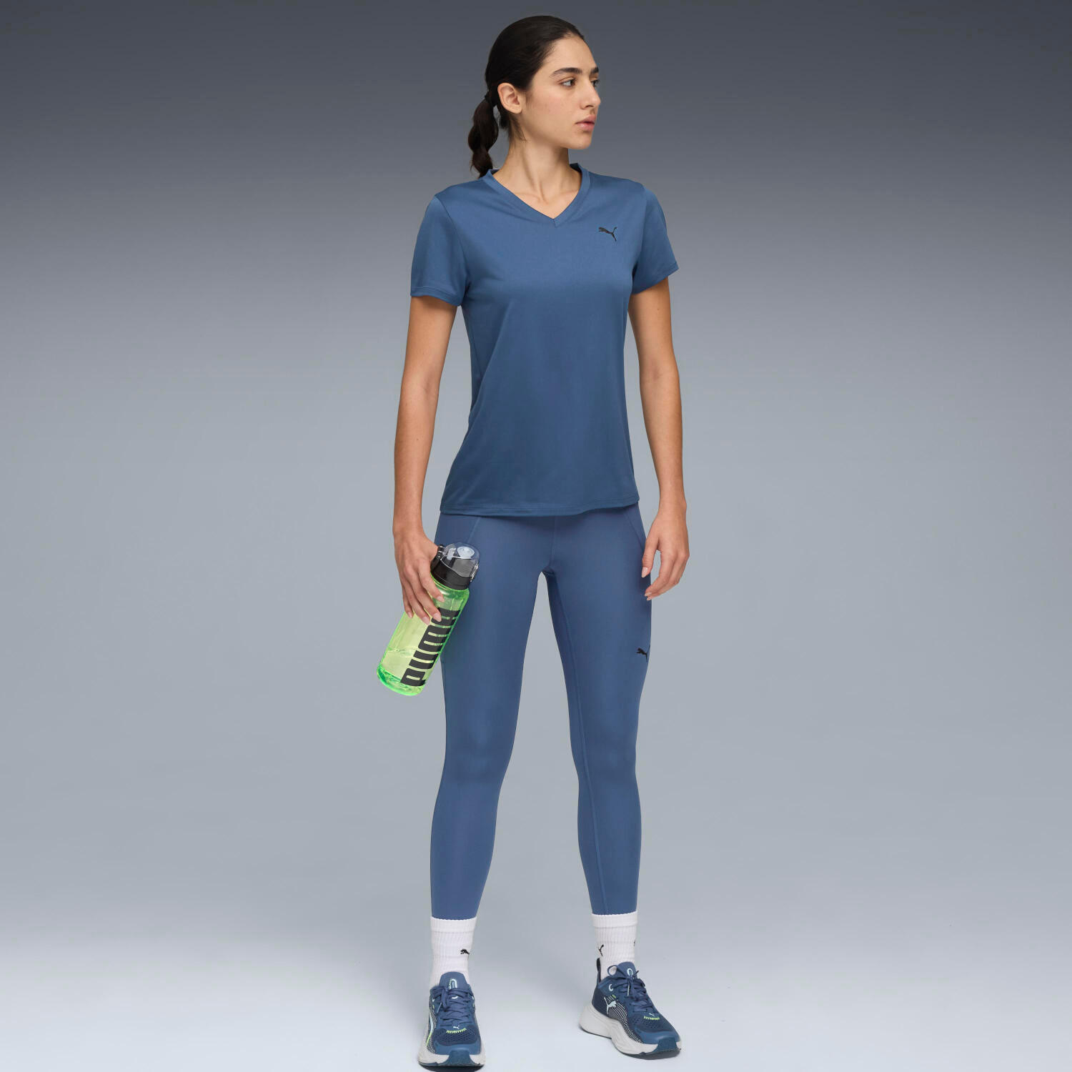 Puma Damen T-Shirt TAD ESSENTIAL VNECK Tee 525890 4/9