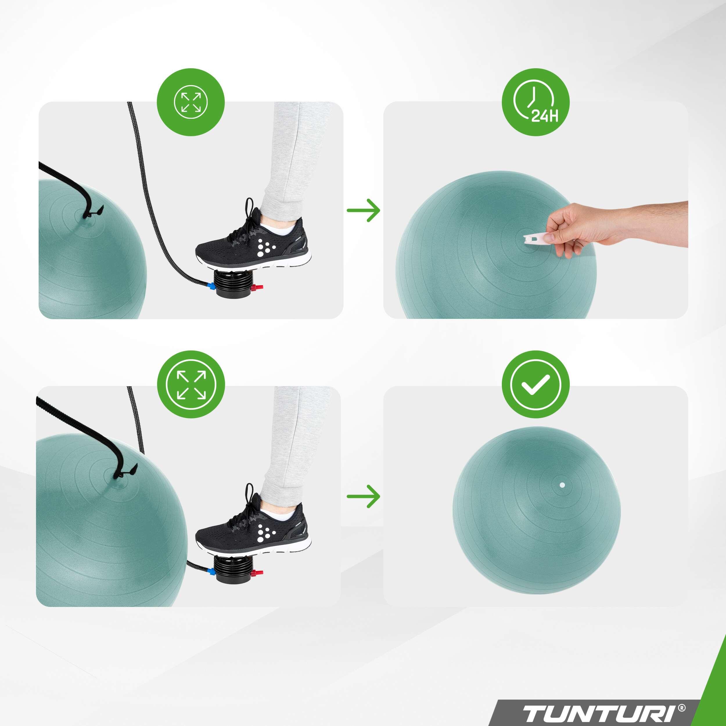 Ballon de fitness - Ballon de yoga - Pompe incluse - Capacité de charge 220 kg 3/7