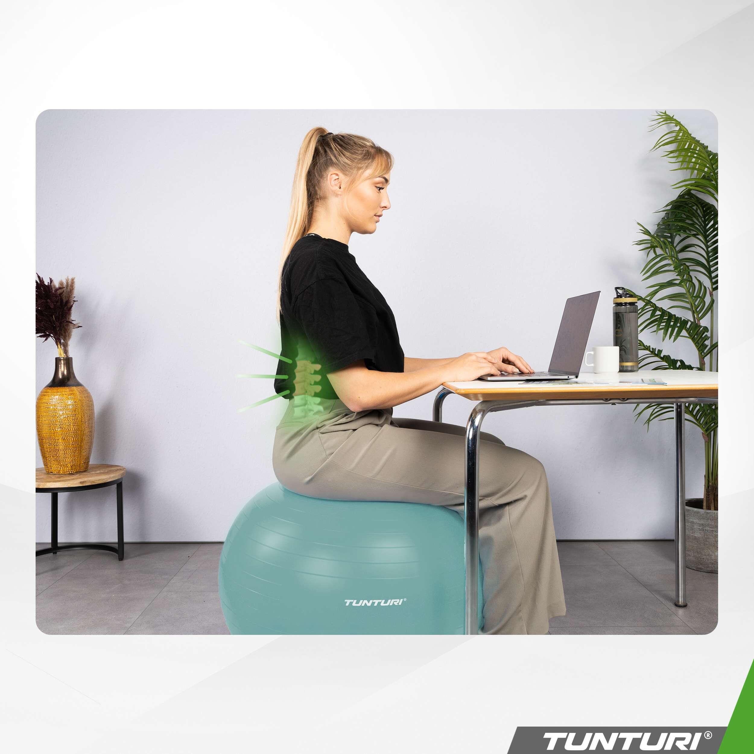 Ballon de fitness - Ballon de yoga - Pompe incluse - Capacité de charge 220 kg 6/7