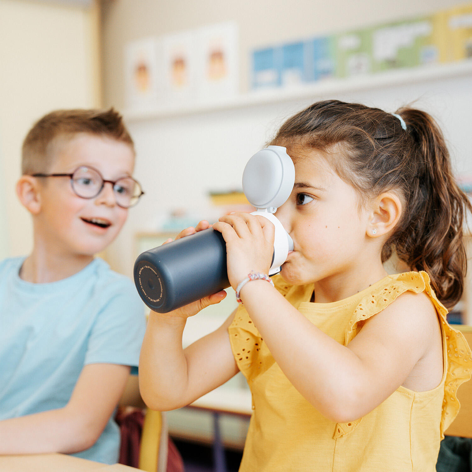 Set boite repas/goûter Bleu/Vert avec accessoires|Enfant|Ecole, pique-nique 6/6