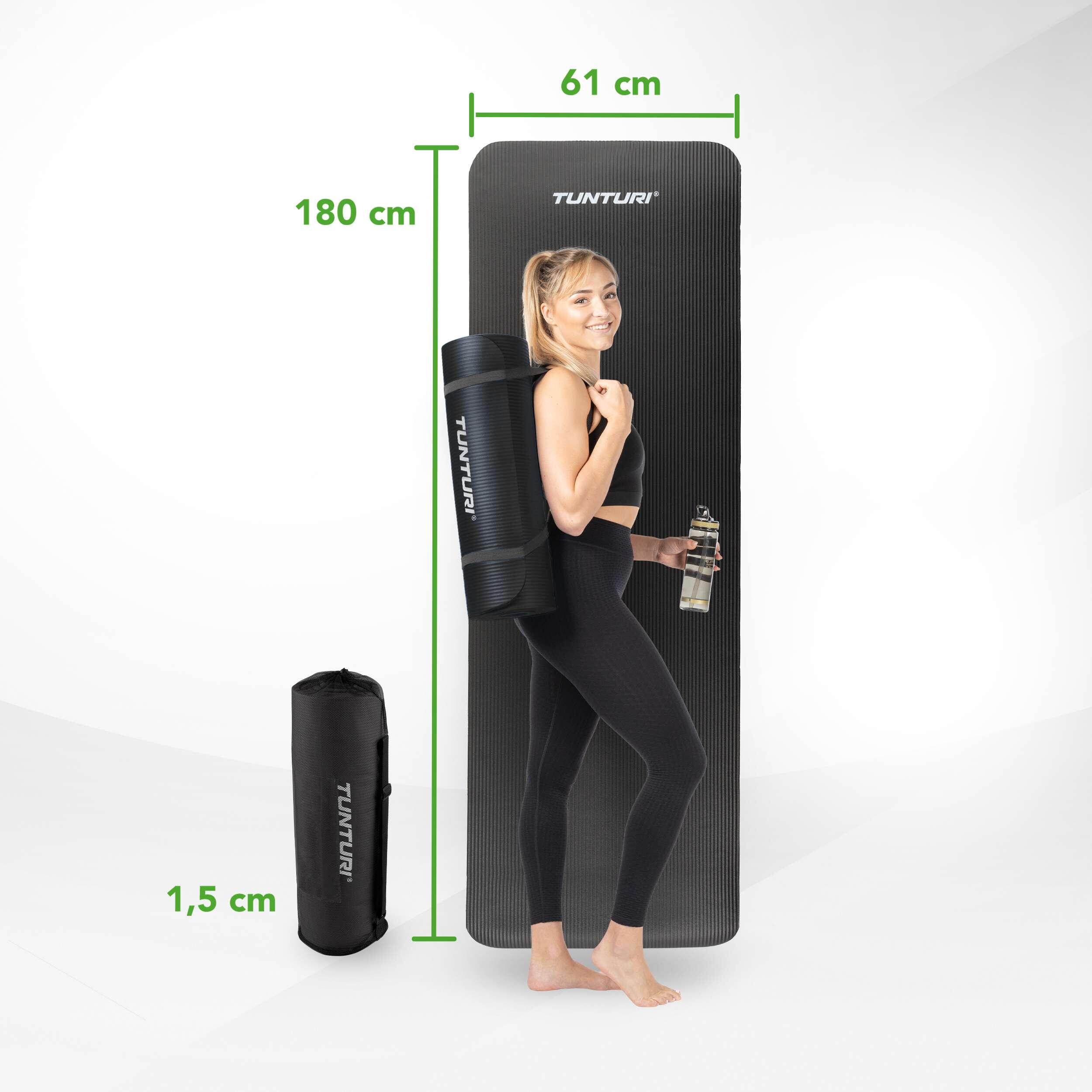 Tappetino ginnastica - Fitness extra spesso - Antiscivolo - Yoga - 1,5 cm 7/7