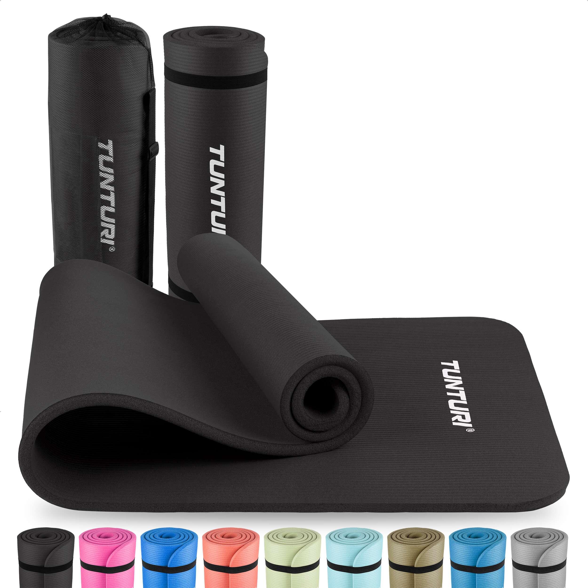 TUNTURI Tappetino fitness morbido 180x60x1,5 cm con borsa per il trasporto