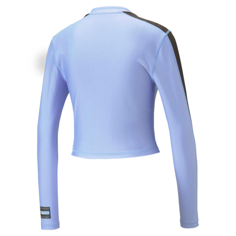 Bluza femei Puma Fit Eversculpt 14 Zip, Albastru