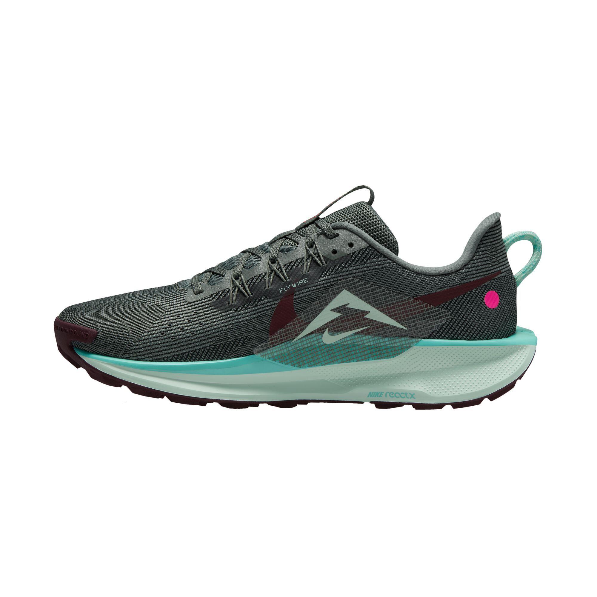 Nike Nike Reactx Pegasus Trail 5 - clay green/burgundy crush-bleached 2/3