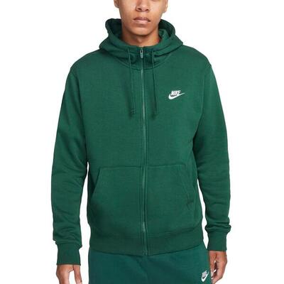 Felpa con cappuccio full zip uomo ( fleece) nike verde