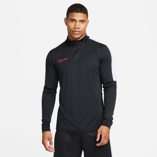 Camiseta Hombre Nike Academy Demi-Zip Dri-Fit Negro