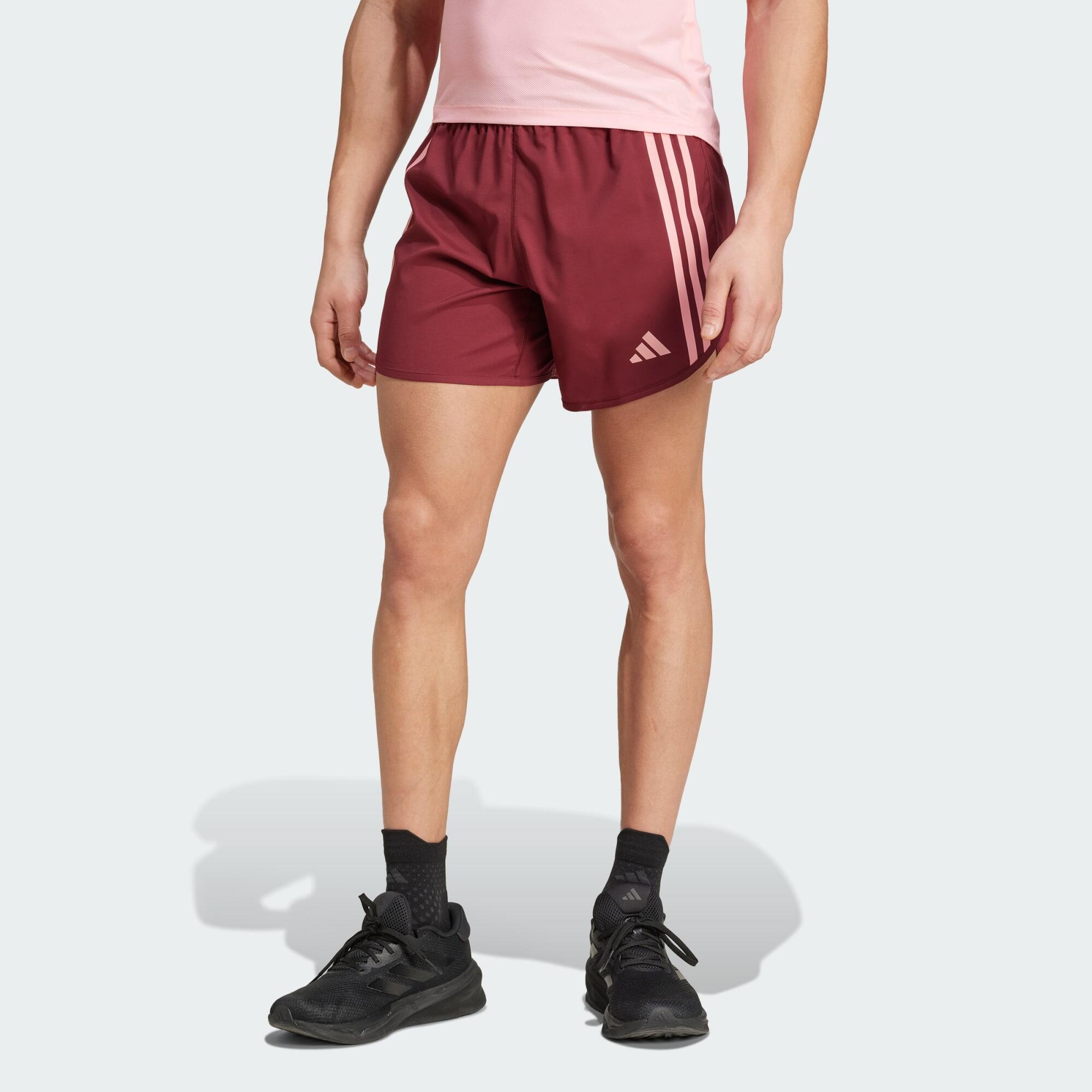 Adidas - Short 3 Bandes Own The Run - Short - Rouge - Decathlon