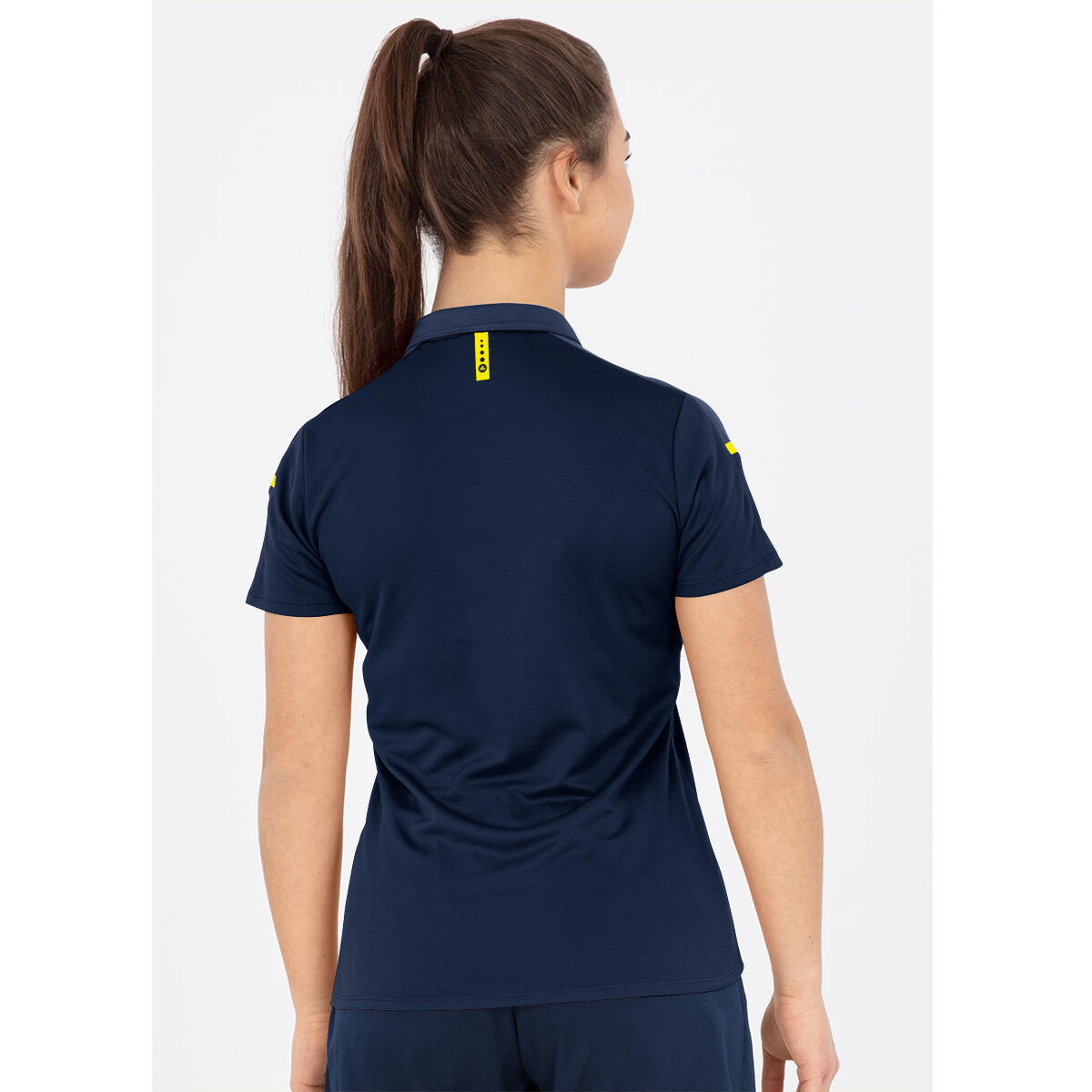 Jako Champ 2.0 Polo Dames - Marine / Donkerblauw / Fluogeel 3/6