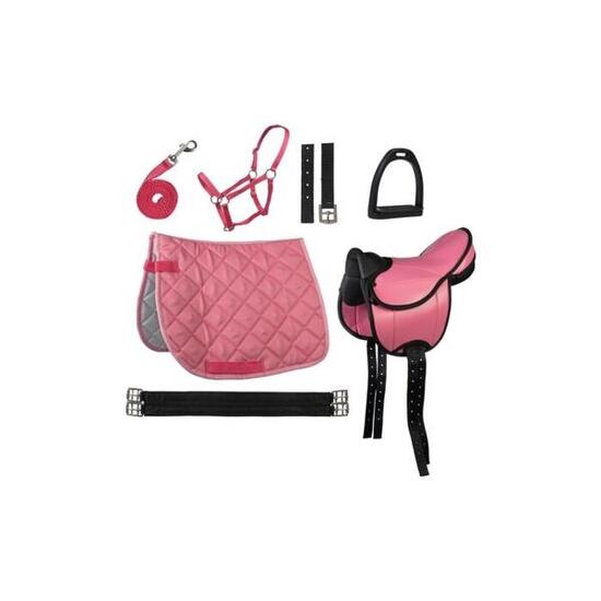 HKM Ensemble de selles Shetland Lucy - Rose