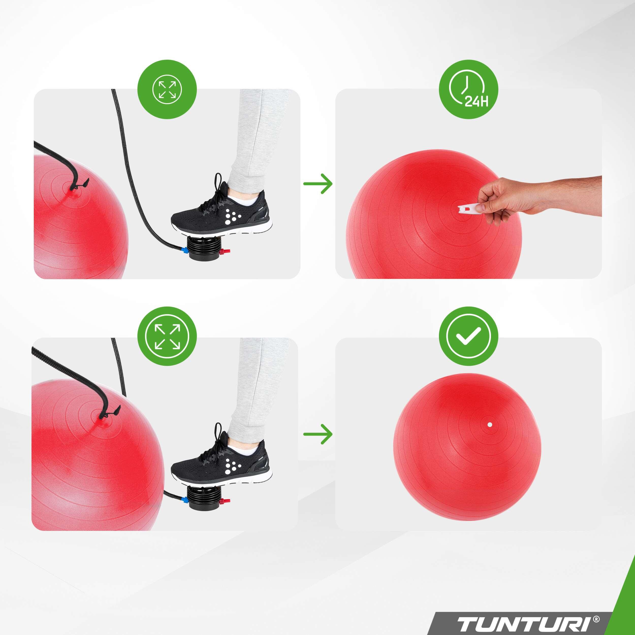 Ballon de fitness - Ballon de yoga - Pompe incluse - Capacité de charge 220 kg 3/8