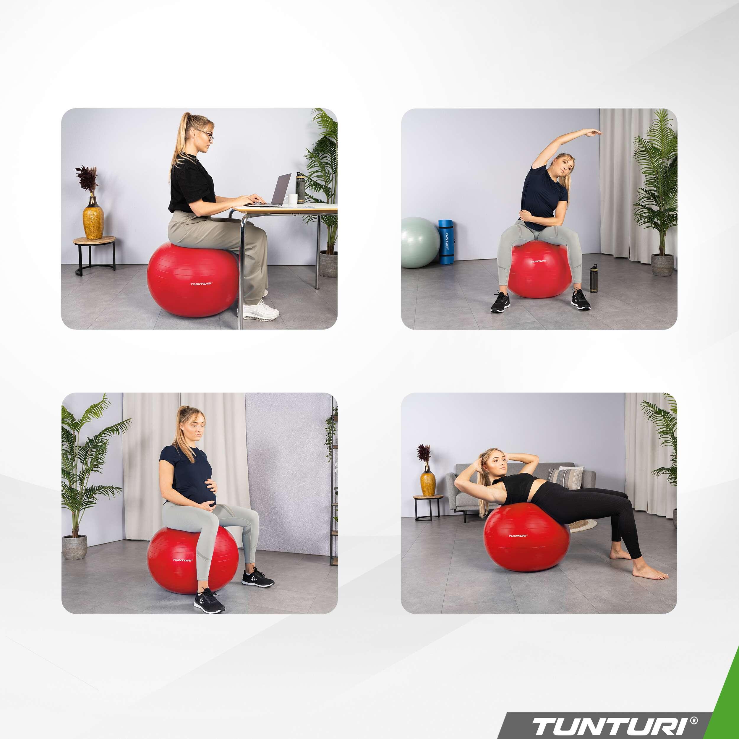 Ballon de fitness - Ballon de yoga - Pompe incluse - Capacité de charge 220 kg 5/8