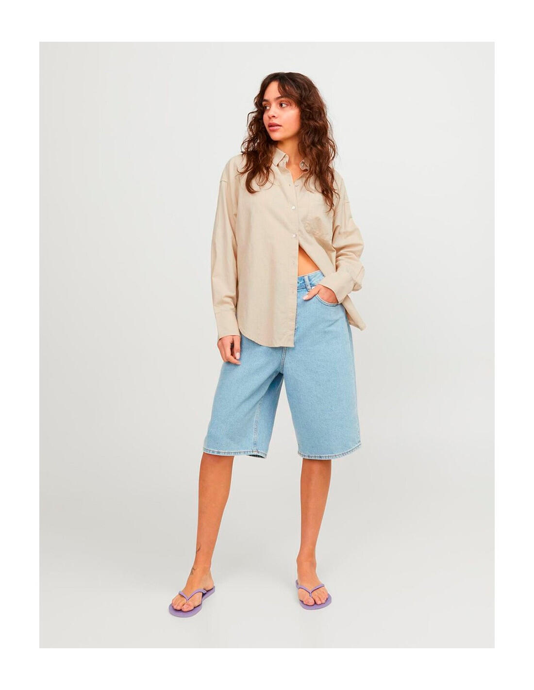 JJXX Jamie LS RLX Linen Blend - Camisa 3/5