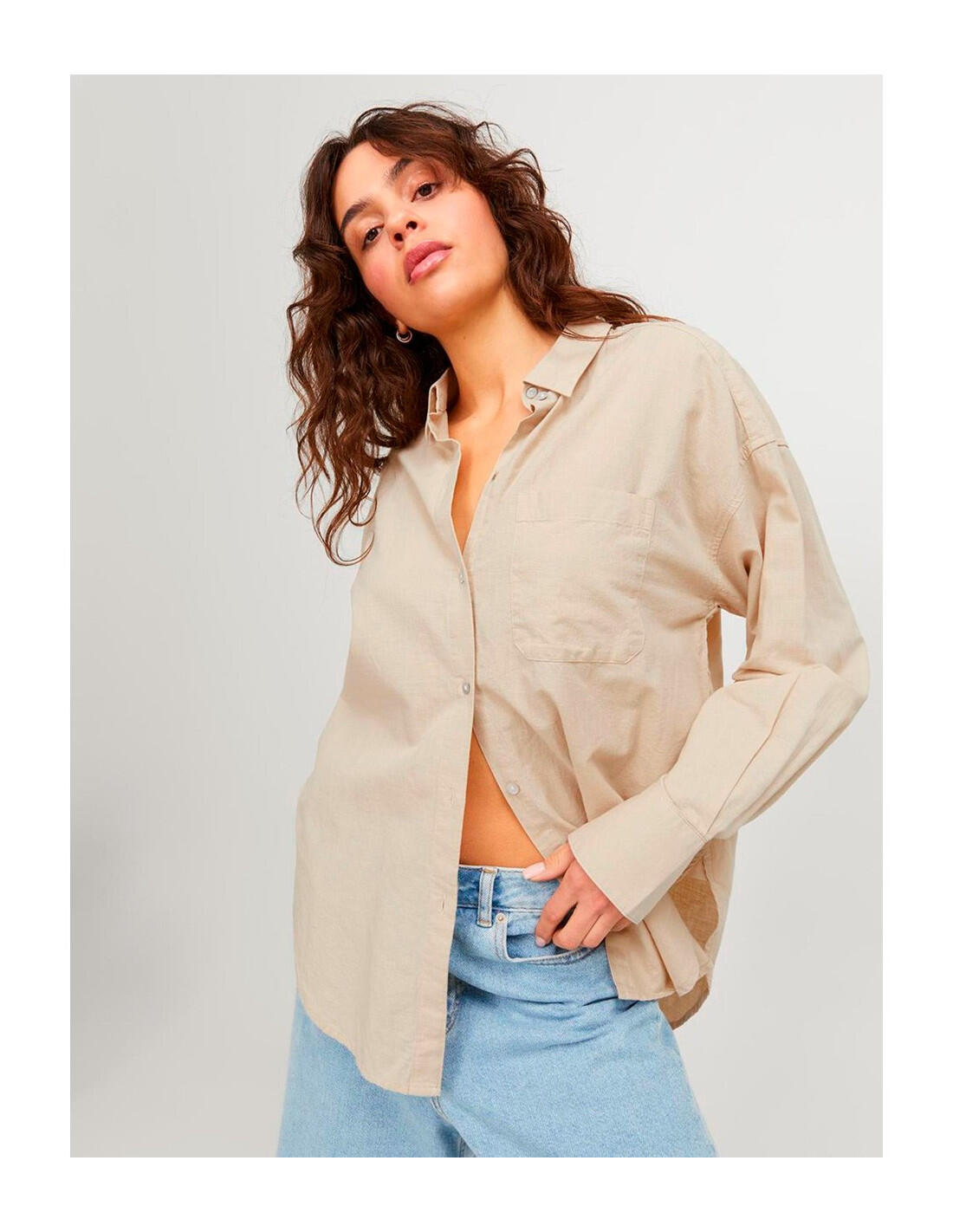 JJXX Jamie LS RLX Linen Blend - Camisa 5/5