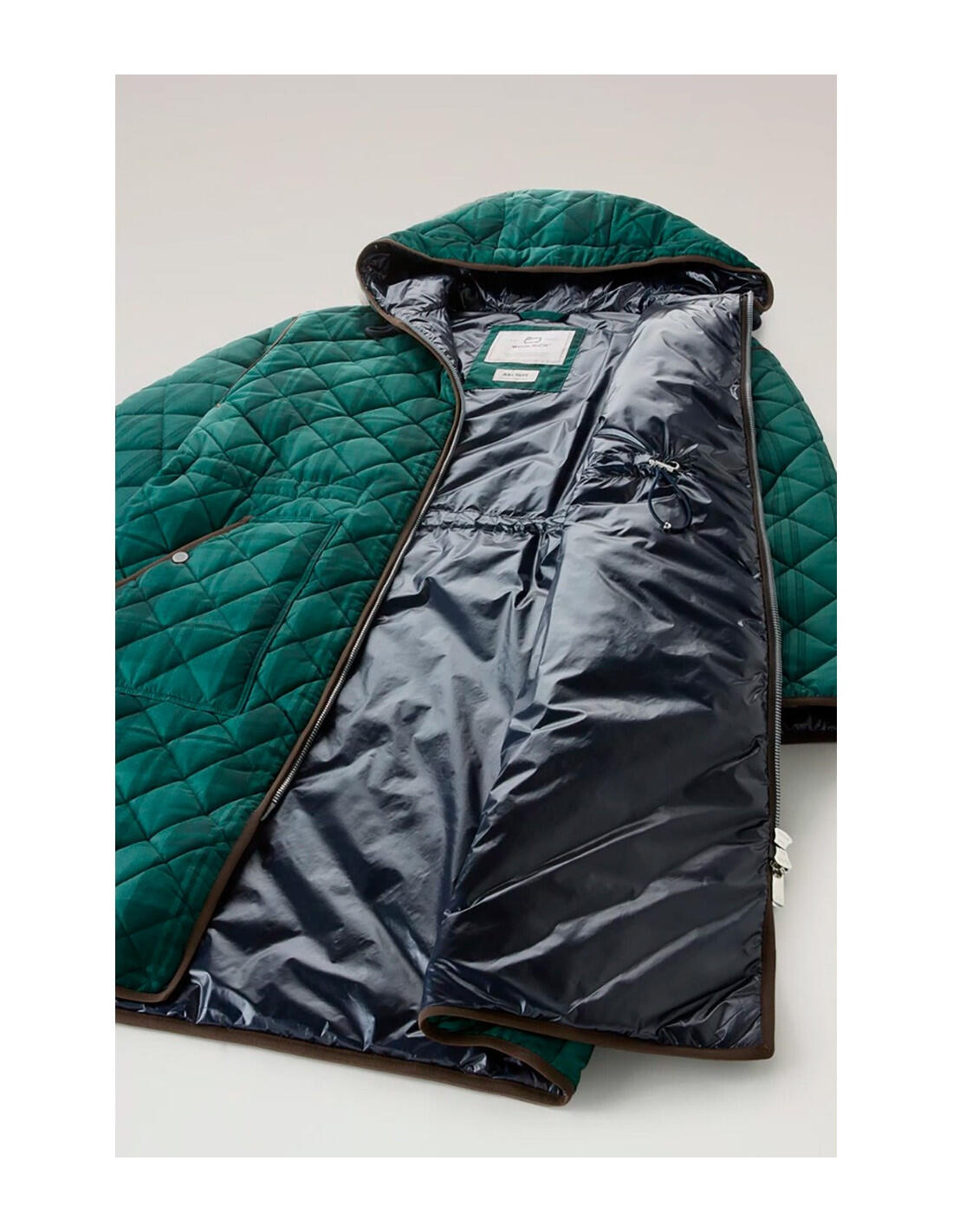 WOOLRICH Quilted Patchwork Parka Woolrich en color 6609-Verde 3/5