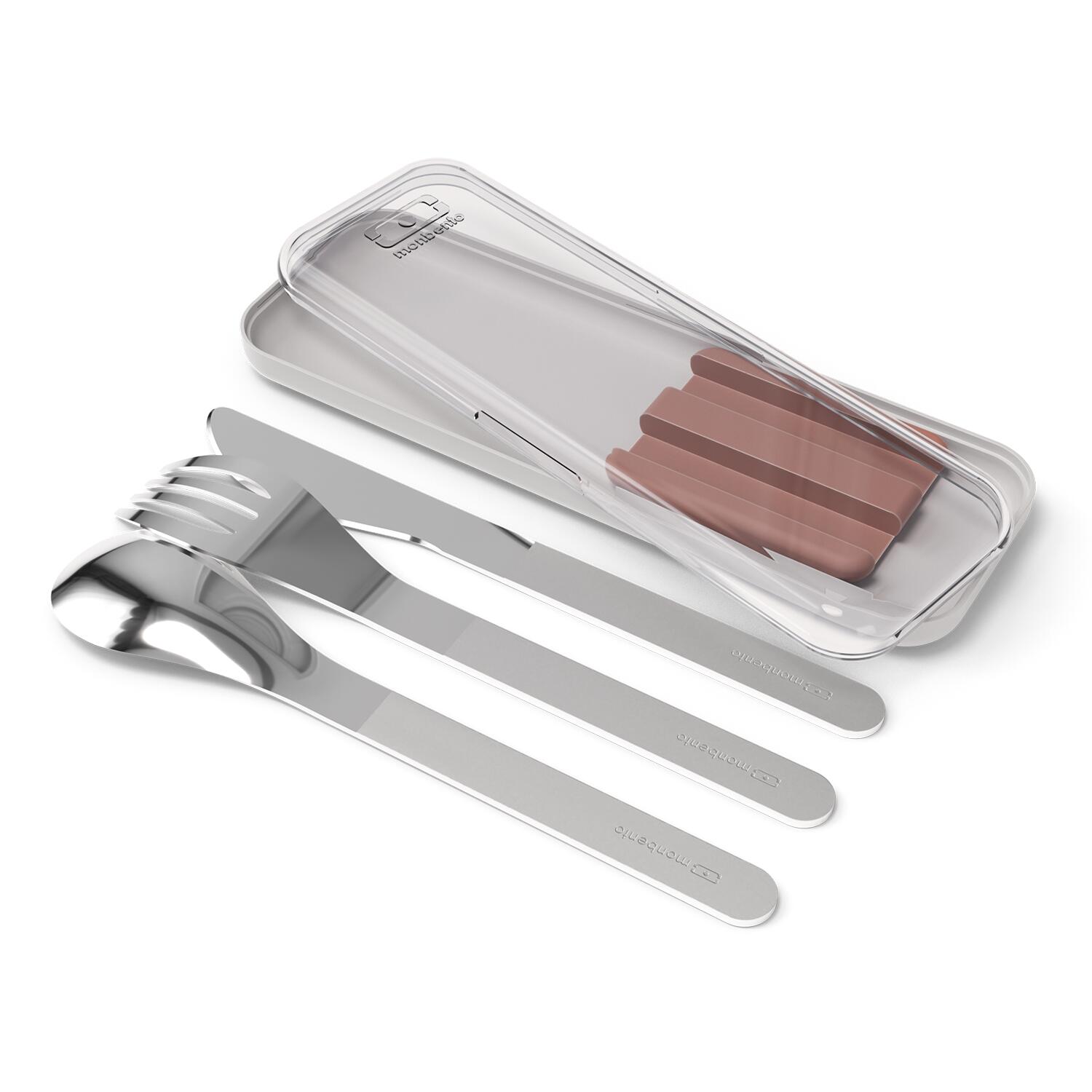Set boite repas 2x500ml - 1L rose Poppy + accessoires |Adulte|Bureau,pique-nique 4/4