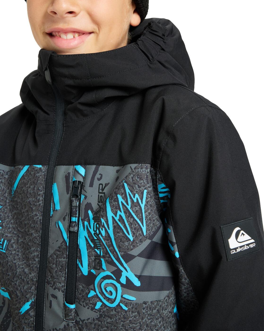 Veste de snow technique SIDE HIT PRINTED Noir Garçon 4/4